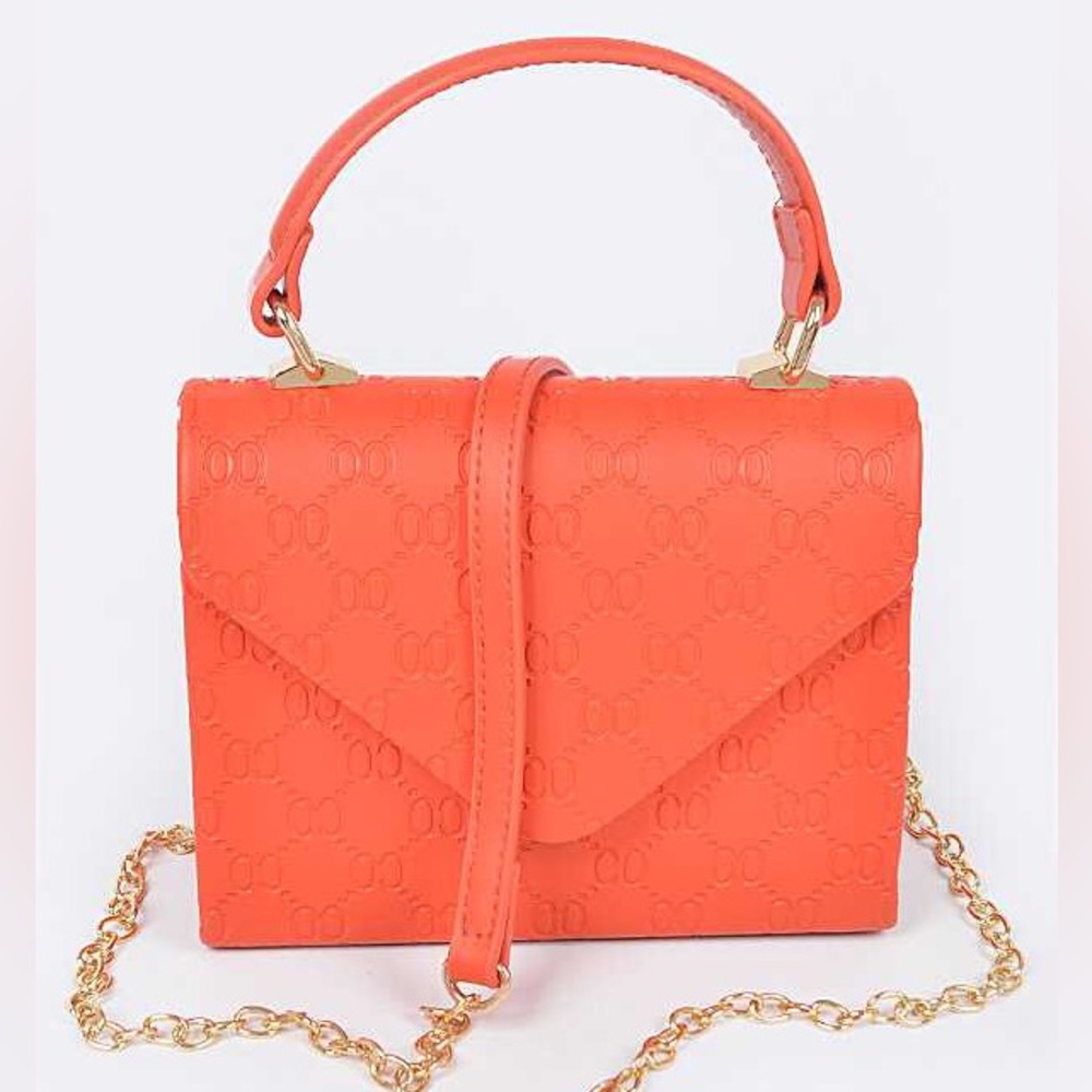 Gold Chain Logo Quilted Convertible Purse Bag - Picture 4 of 4